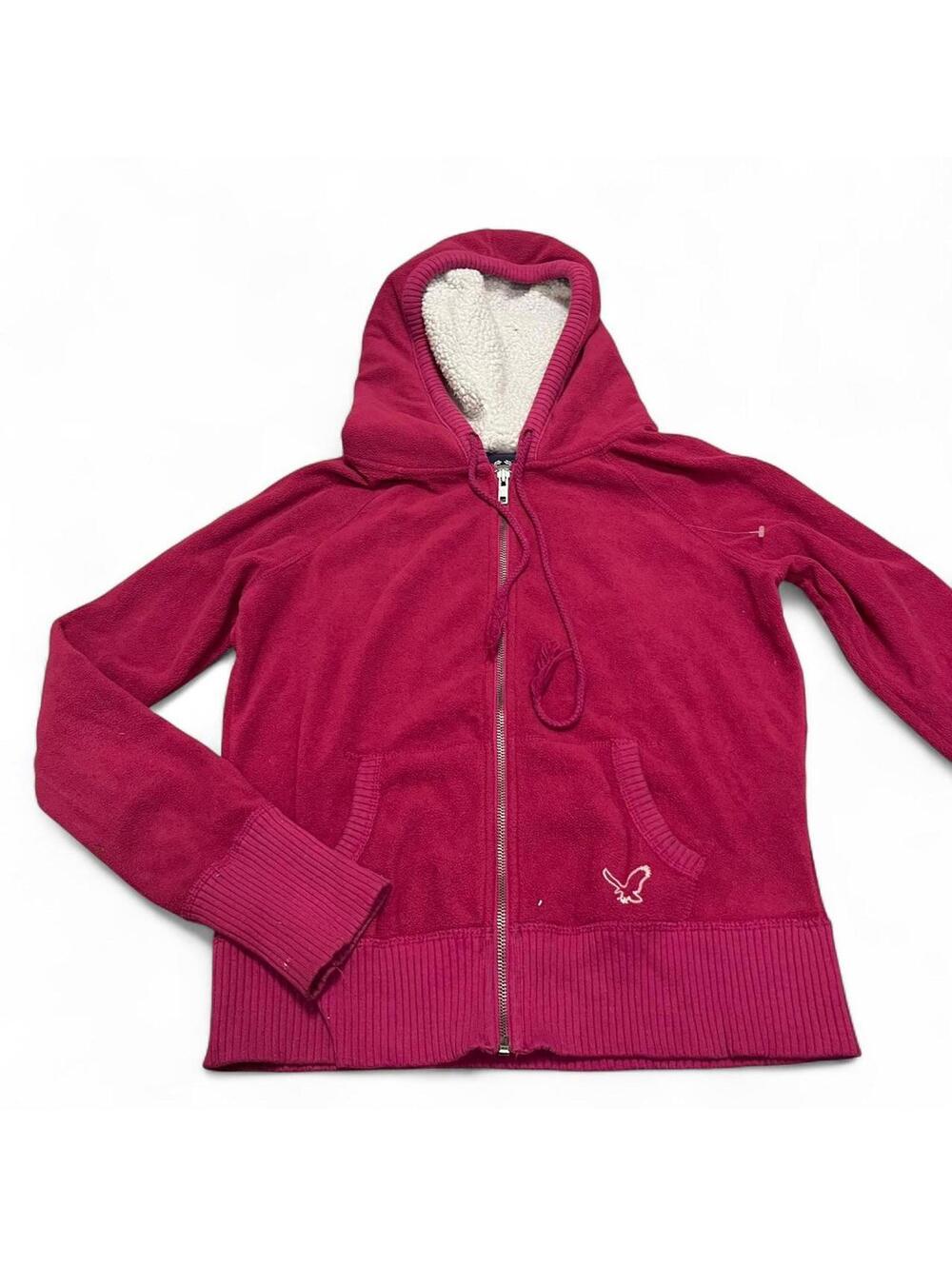 Y2k American Eagle Outfitters fuzzy zip up